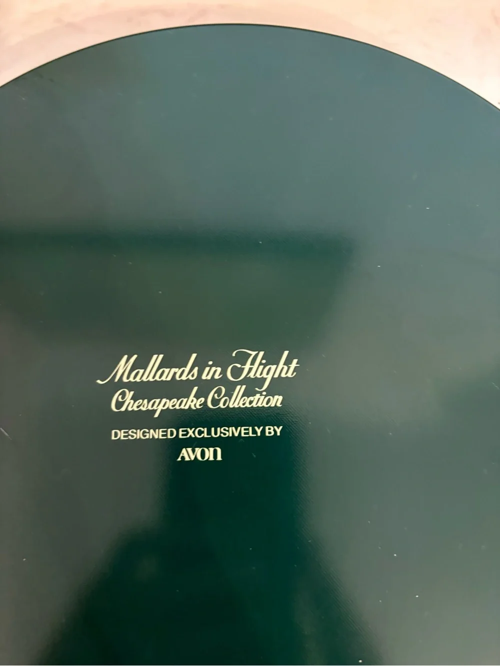 Avon Mallard Duck Decorative Metal Tray in Teal and Green 1980’s. Mancave.